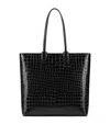Christian Louboutin Cabata Black Calf Ali Zipper Tote Bag In Black