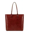 Christian Louboutin Cabata Zipped Ns Tote In Aligator Embossed Leather In Brown