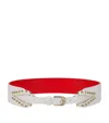 Christian Louboutin Cabata Embellished Leather Belt