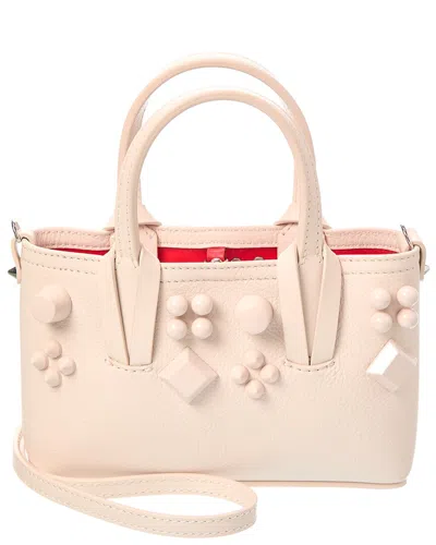 Christian Louboutin Cabata E/w Mini Leather Tote In Pink