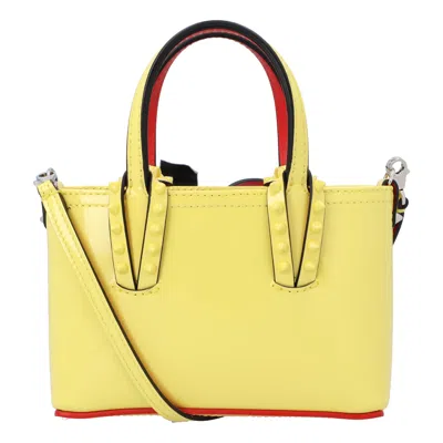 Christian Louboutin Cabata Patent Leather Tote Bag In Yellow