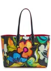 Christian Louboutin Cabata Floral-print Leather Tote Bag In Multi
