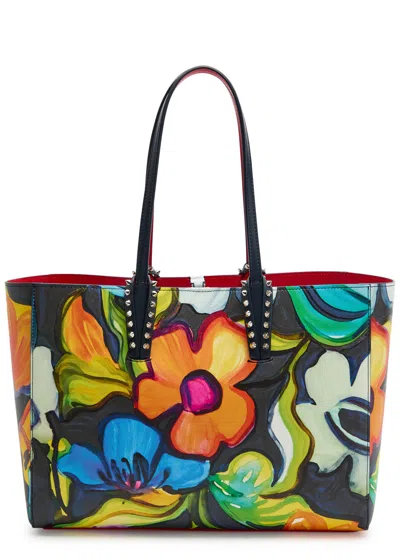 Christian Louboutin Cabata Floral-print Leather Tote Bag In Multi