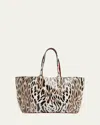 Christian Louboutin Womens Multi Cabata Small Cheetah Naplak Leather Tote Bag In Multi