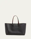 Christian Louboutin Cabata Large Grain Leather Tote Bag In Black/gunmetal