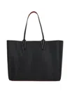Christian Louboutin Large Cabata Empire Leather Tote Bag In Black