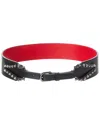 Christian Louboutin Cabata Leather Belt In Black