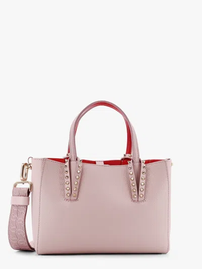 Christian Louboutin Cabata Leather Handbag With Studs In Pink