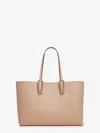 Christian Louboutin Cabata Leather Shoulder Bag With Studs In Pink