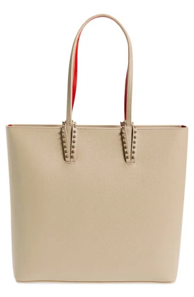Christian Louboutin Cabata Leather Tote In Brown