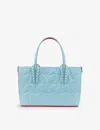 Christian Louboutin Cabata Logo-embossed Mini Leather Tote Bag In Mineral