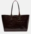 Christian Louboutin Cabata Medium Leather Tote Bag In Brown