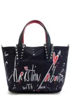 Christian Louboutin Cabata Mini Canvas Tote In Blue