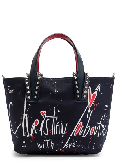 Christian Louboutin Cabata Mini Canvas Tote In Blue