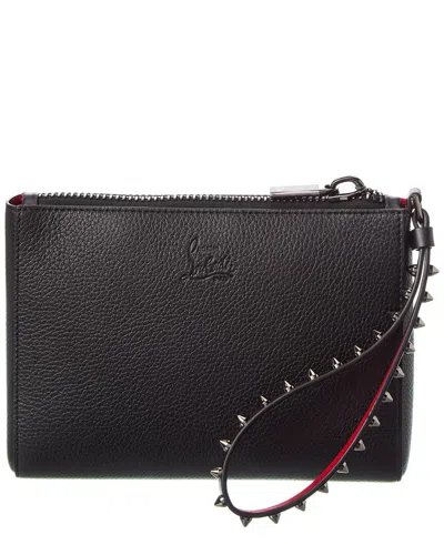 Christian Louboutin Cabata Mini Leather Pouch In Black