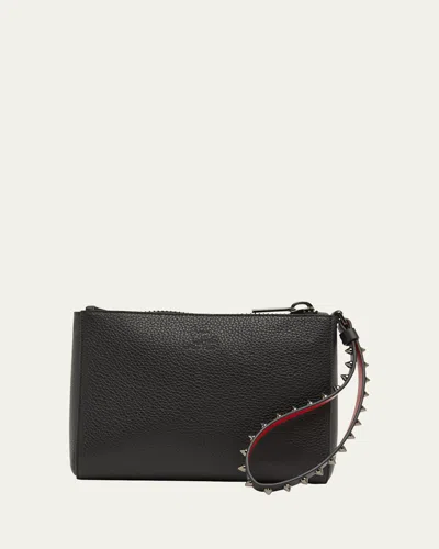 Christian Louboutin Cabata Mini Pouch Wristlet In Leather