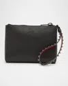 Christian Louboutin Cabata Mini Pouch Wristlet In Leather