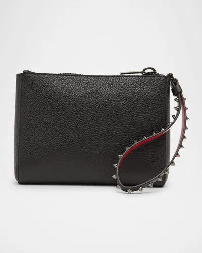 Christian Louboutin Cabata Mini Pouch Wristlet In Leather
