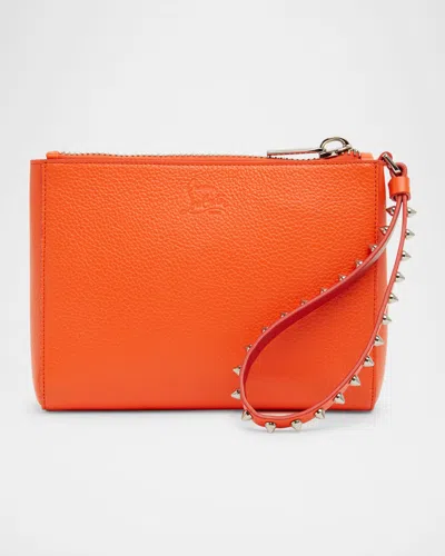 Christian Louboutin Cabata Mini Pouch Wristlet In Leather