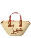 Christian Louboutin Cabata Mini Basket Tote Bag In Raffia
