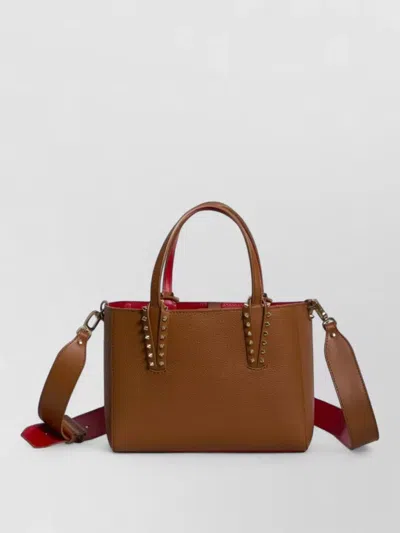 Christian Louboutin Cabata Mini Shoulder Bag Sneaker Sole In Brown