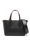 Christian Louboutin Mini Leather Tote Studded Handles In Black