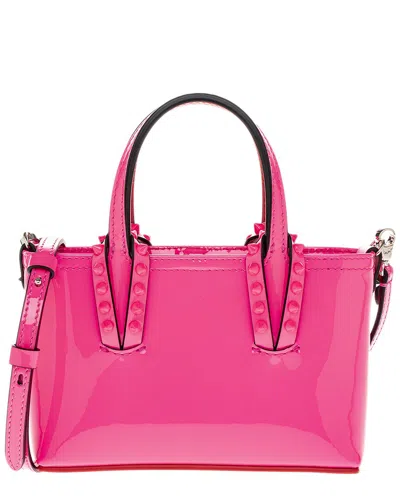 Christian Louboutin Cabata Nano Patent Tote In Purple