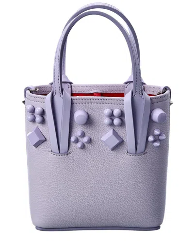 Christian Louboutin Cabata N/s Mini Leather Tote In Purple