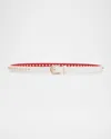Christian Louboutin Cabata Paris Spike Skinny Belt In Calf Leather