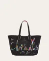 Christian Louboutin Cabata Small Beach Splash Logo Tote Bag In Black