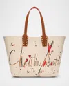 Christian Louboutin Cabata Small Beach Splash Logo Tote Bag In Natural