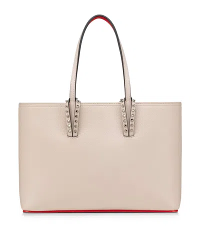 Christian Louboutin Cabata Small Calf Leather Tote Bag In Leche