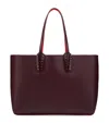 Christian Louboutin Cabata Small Calf Leather Tote Bag In Red