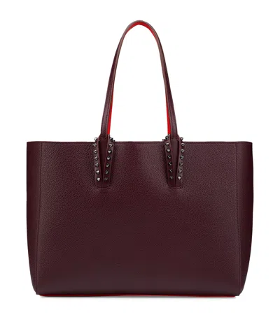 Christian Louboutin Cabata Small Calf Leather Tote Bag In Red