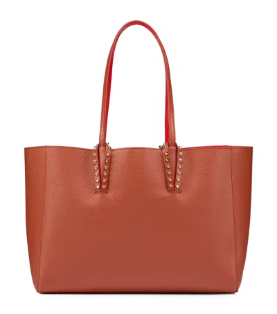 Christian Louboutin Cabata Small Calfskin Tote Bag In Brown