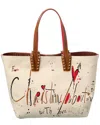 Christian Louboutin Cabata Small Beach Splash Logo Tote Bag In Natural