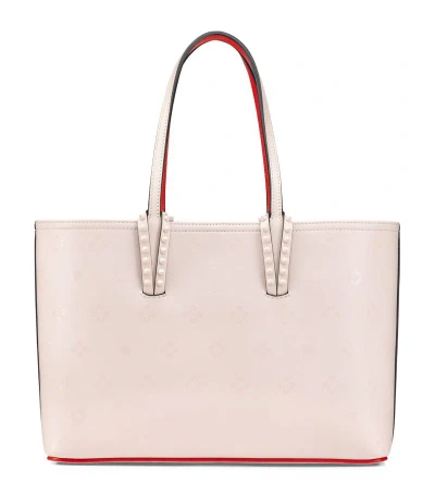 Christian Louboutin Cabata Small Leather Tote Bag In Beige