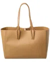 Christian Louboutin Womens Lionne Cabata Soft Small Leather Tote Bag In Beige