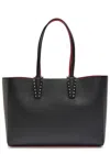 Christian Louboutin Cabata Small Leather Tote In Black