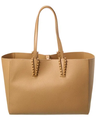 Christian Louboutin Cabata Small Leather Tote In Brown