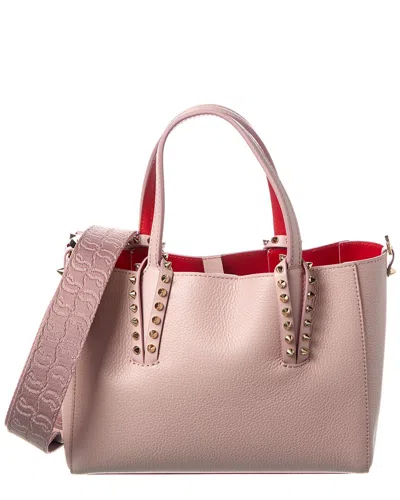 Christian Louboutin Cabata Small Leather Tote In Pink