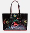 Christian Louboutin Cabata Small Printed Leather Tote Bag In Multi