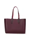 Christian Louboutin Cabata Small Tote Bag In Burgundy