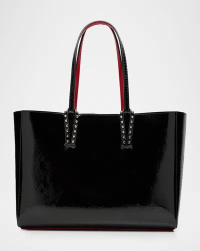 Christian Louboutin Cabata Small Tote Bag In Naplak Leather In Black