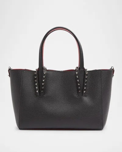 Christian Louboutin Cabata Soft East-west Mini Shoulder Bag In Grained Leather In Purple