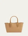 Christian Louboutin Cabata Soft East-west Mini Shoulder Bag In Grained Leather In Lionne