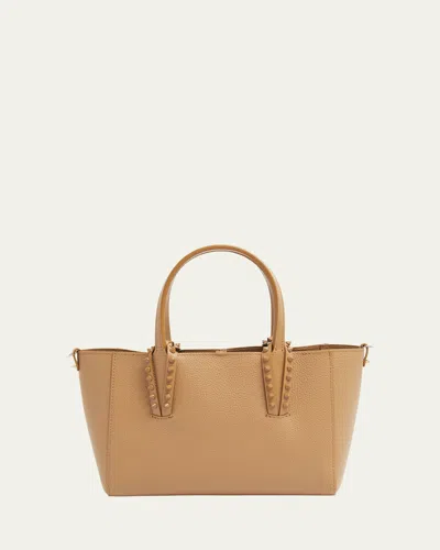 Christian Louboutin Cabata Soft East-west Mini Shoulder Bag In Grained Leather In Lionne