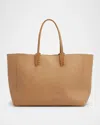 Christian Louboutin Cabata Soft Large Tote Bag In Grained Leather In Brown
