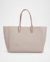 Christian Louboutin Cabata Soft Large Tote Bag In Grained Leather In Pink