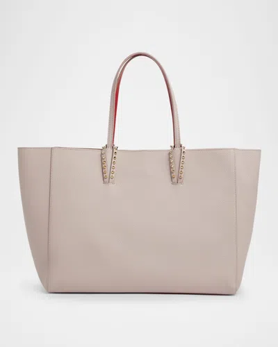 Christian Louboutin Cabata Soft Large Tote Bag In Grained Leather In Pink